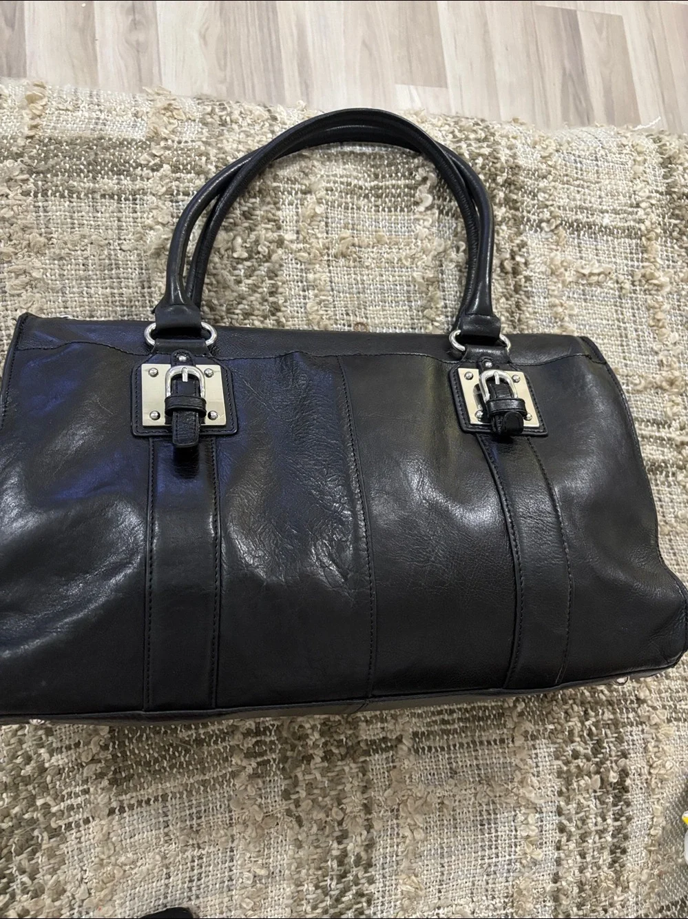 WILSONS LEATHER Laptop/Briefcase Bag Black‎ Strap/Handle